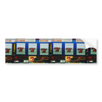Slot machine in a casino bumper sticker