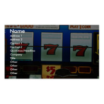 Slot machine in a casino business card templates