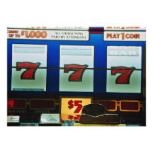 Slot machine in a casino custom invitation