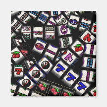 Slot Machine Reels Collage Refrigerator Magnet