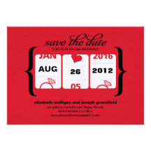 Slot Machine Save the Date - Wedding Personalized Announcements