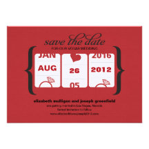 Slot Machine Save the Date - Wedding Personalized Announcements