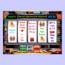 Slot Machine Vegas Bachelorette Weekend Invites invitations