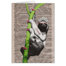 Sloth Beauty Queen Note Card