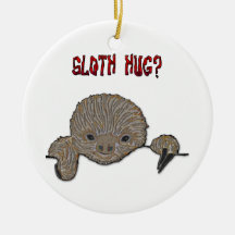 Sloth Hug Baby Sloth Christmas Tree Ornaments