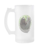 Sloth Photo Design Frosted Beer Mug