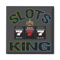 Slots King Refrigerator Magnet
