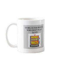 slots player casino gambler coffee mugs