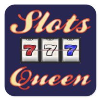 Slots Queen Square Stickers