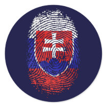 Slovak by DNA - Slovakia flag fingerprint gifts Stickers