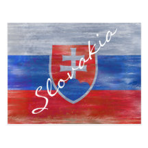 Slovakia distressed flag postcard
