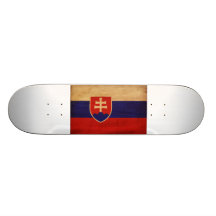 Slovakia Flag Skate Board