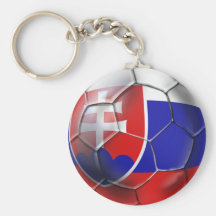 Slovakia soccer ball flag of Slovenska gifts Key Chain