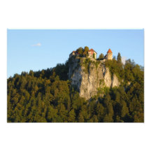 Slovenia, Bled, Lake Bled, Bled Castle on Art Photo