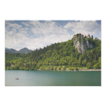 SLOVENIA, GORENJSKA, Bled: Bled Castle & Photo Print