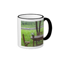 SLOVENIA, PRIMORSKA, Spodnja Idrija: Table on Coffee Mug