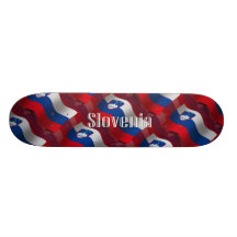 Slovenia Waving Flag Skate Board Decks