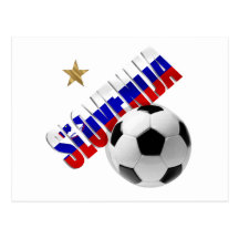 Slovenija soccer star soccer ball Slovenia logo Post Cards