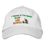 Slow And Slower Snail Embroidered Hat embroidered hats