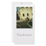 Slow bike riding with your dog photo card