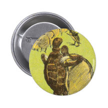 Slow Dance Turtles Pinback Button