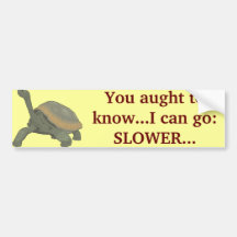 SLOW DOWN? BUMPER STICKERS