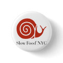 Slow Food NYC logo products buttons