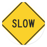 Slow Highway Sign stickers