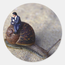 Slow Journey Round Stickers