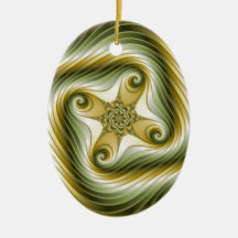 Slow Spin - Fractal Art Christmas Tree Ornaments
