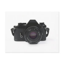 slr photo camera - classic design post cards