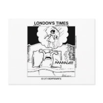 Slug Nightmares Funny Cartoon Gifts & Tees Postcard