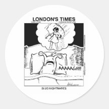 Slug Nightmares Funny Cartoon Gifts & Tees Sticker