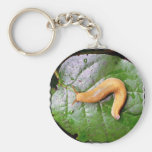 Slug on Leaf Keychain