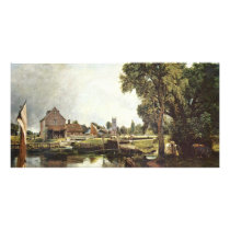 Sluice And Mill In Dedham (Dedham Mill) By John Co Customized Photo Card