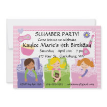Slumber Party Birthday Announcement
