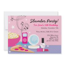 Slumber Party Birthday Invitations