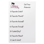 Slumber Party Fun List 2 stationery