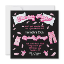 Slumber Party Pillow Fight Birthday Invitation
