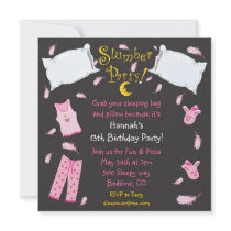 Slumber Party Pillow Fight Birthday Invitation