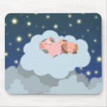 Slumbering Piglets cartoon mousepad