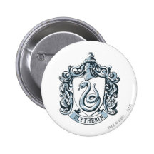 Slytherin Crest Blue Pinback Buttons