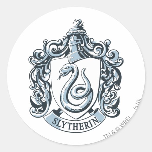 Slytherin Crest Blue Round Sticker