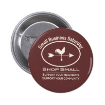 Small Business Saturday - cream Pinback Buttons