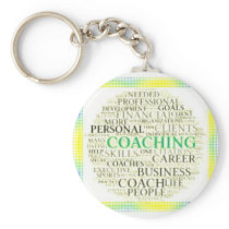 Small Button Coaching Keychain #11