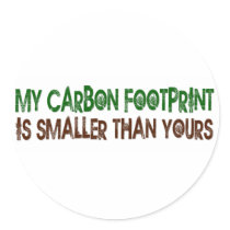 Small Carbon Footprint Round Stickers