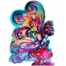 Small Elf of Mushrooms Acrylic Cut Out