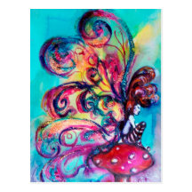 Small Elf of Mushrooms Post Cards
