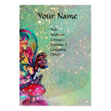 Small Elf of Mushrooms ,Teal Business Card Templates