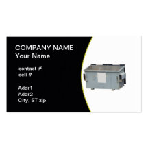 Small empty dumpster business card template
